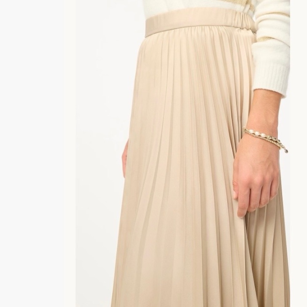 J. Crew Factory Pleated Midi Skirt